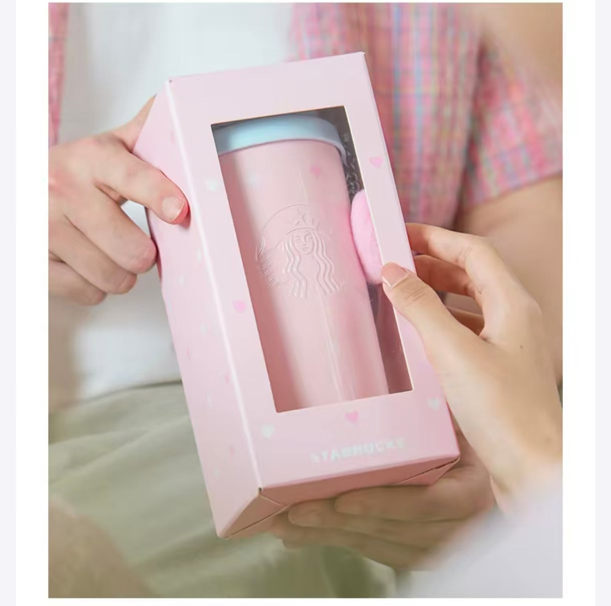 Starbucks China 2025 520 Valentine's Day pink Stainless steel cup