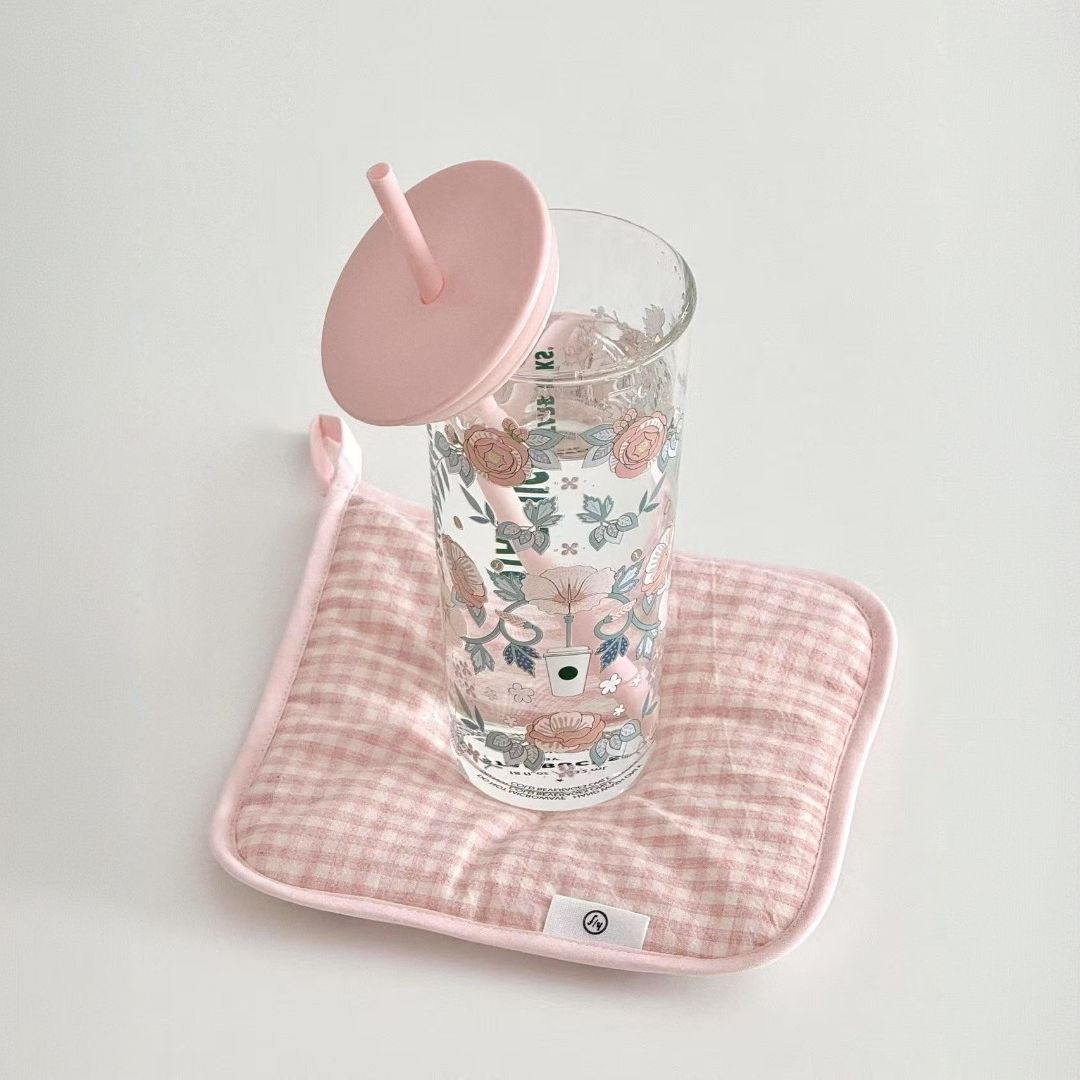 Starbucks China 2025 Spring Flower online Series glass straw Cup 532ml