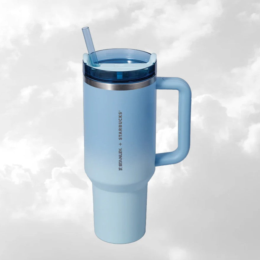 Starbucks Stanley Dusty Blue Stainless Steel Quencher Tumblers cup 40oz Starbucks loveinstarbucks
