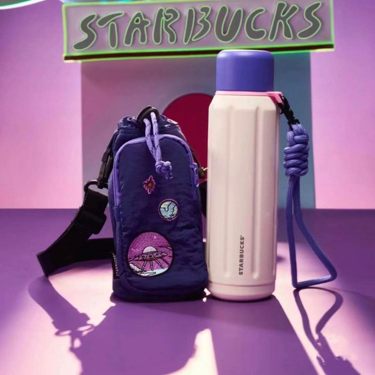 Starbucks China 2024 Summer Night Sky Series Stainless steel cup 590ml with bag Starbucks loveinstarbucks