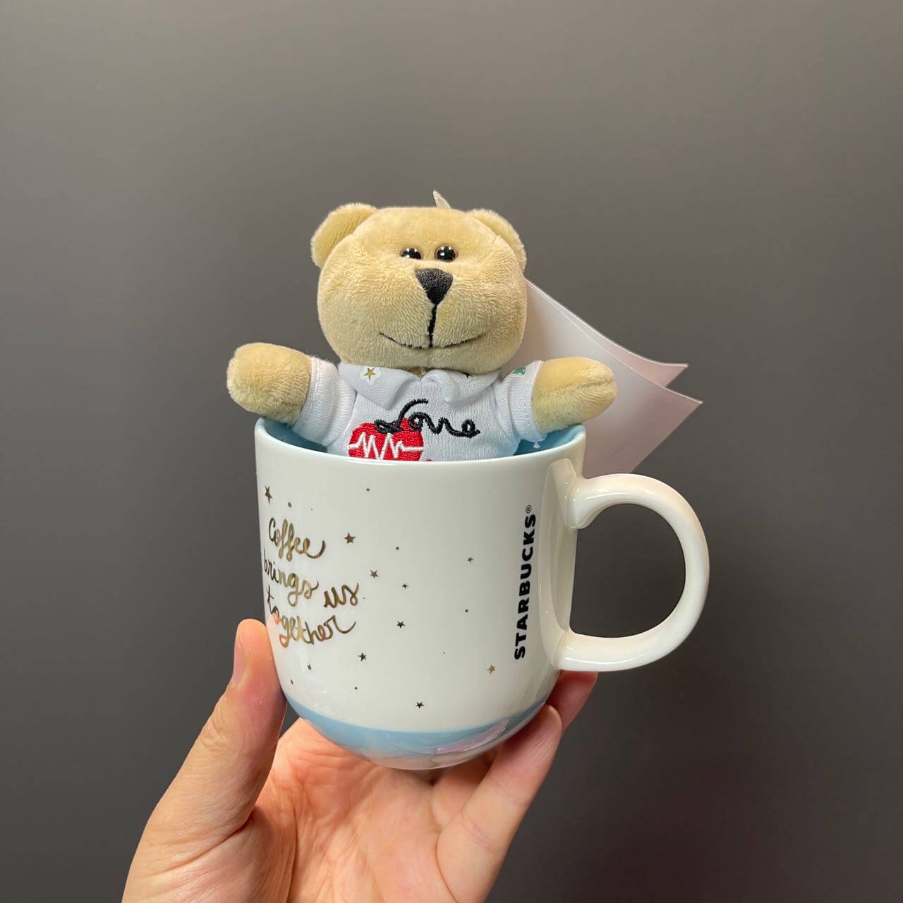 Starbucks China Valentine's Day boy Bearista keychain and cup  loveinstarbucks loveinstarbucks