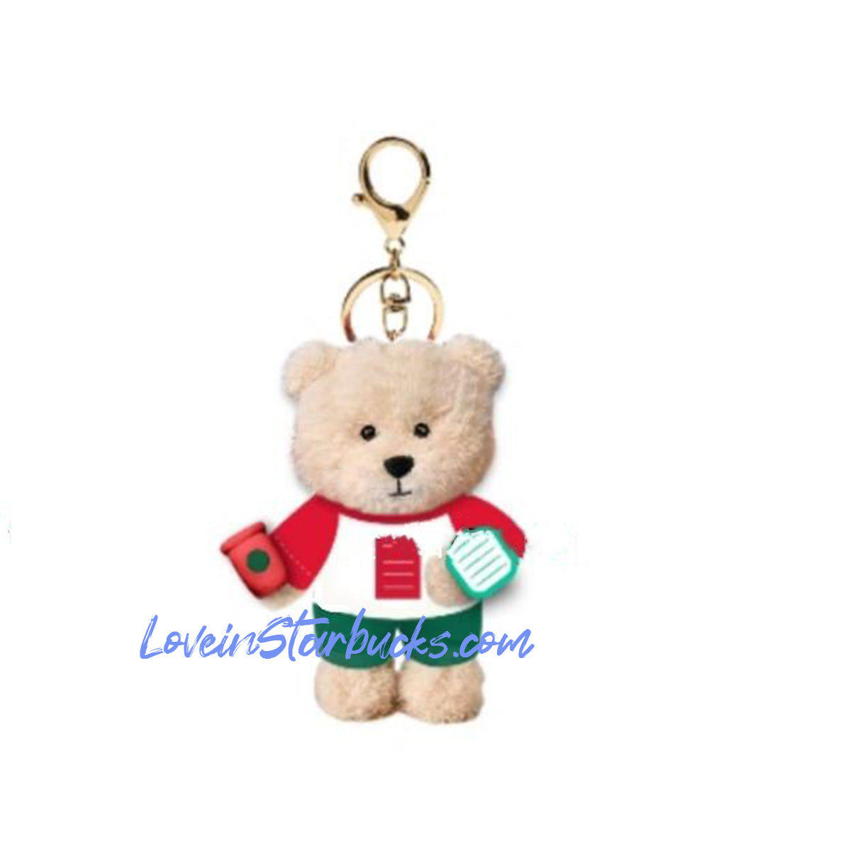 Starbucks China Christmas Keychain - clothes can be DIY Starbucks loveinstarbucks