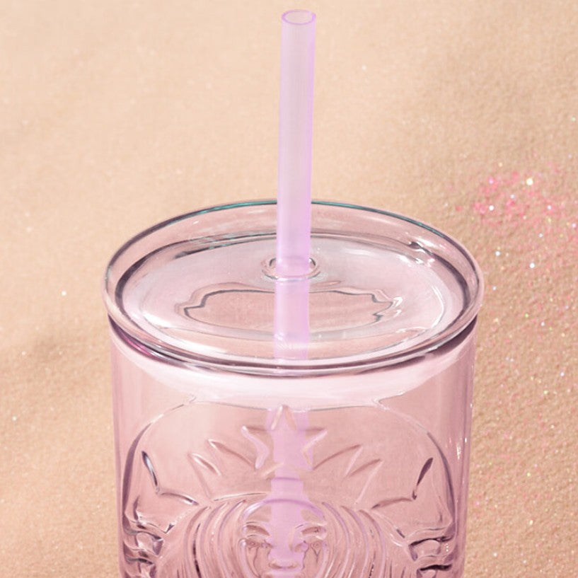 Starbucks China 2024 purple Classic Straw Glass cup 18.6oz 550ml Starbucks loveinstarbucks