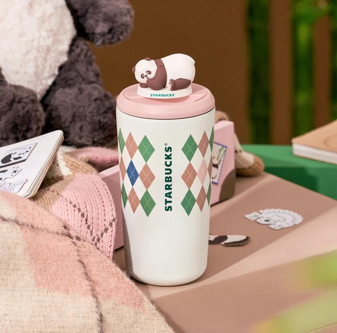 Starbucks China Traveling Panda online collection Stainless steel cup 475ml without doll Starbucks loveinstarbucks