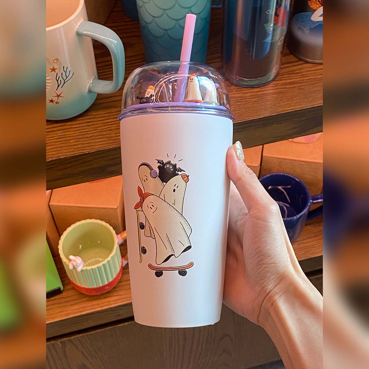 Starbucks Taiwan 2023 Halloween Color changing stainless steel cup Starbucks loveinstarbucks