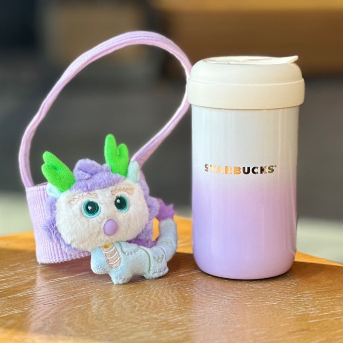 Starbucks China 2024 Dragon new year Stainless steel cup 470ml with cup holder loveinstarbucks loveinstarbucks