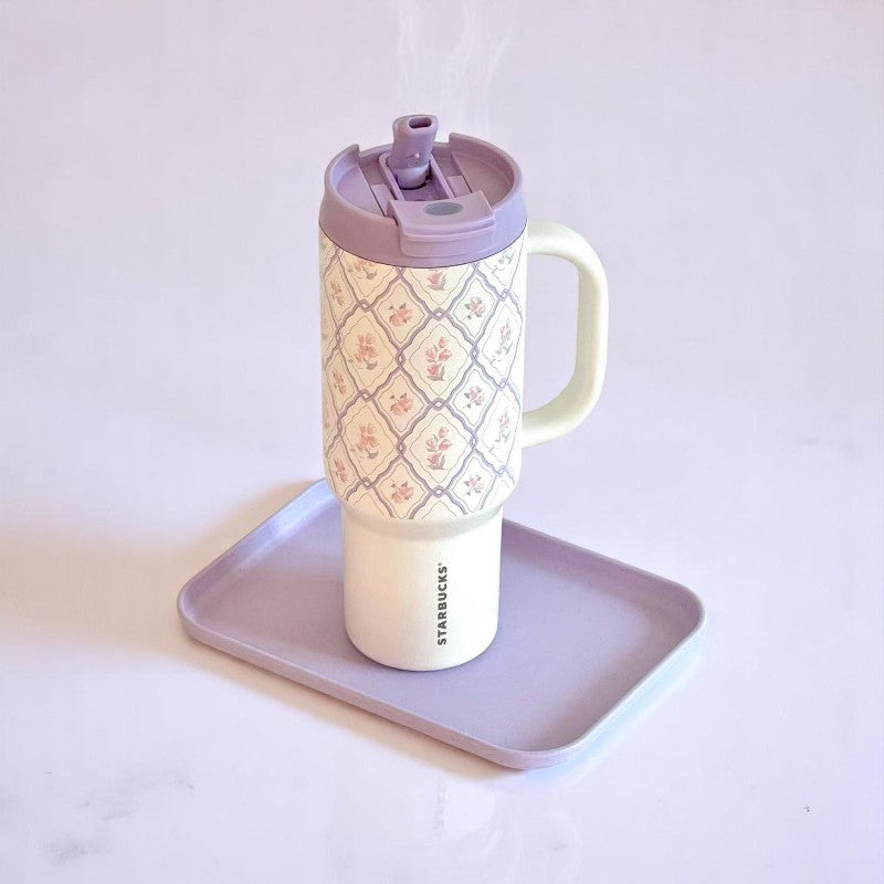 Starbucks China 2025 Garden Dance series Dreamy Purple Insulated Double drinking spout Stainless steel cup 1189ml