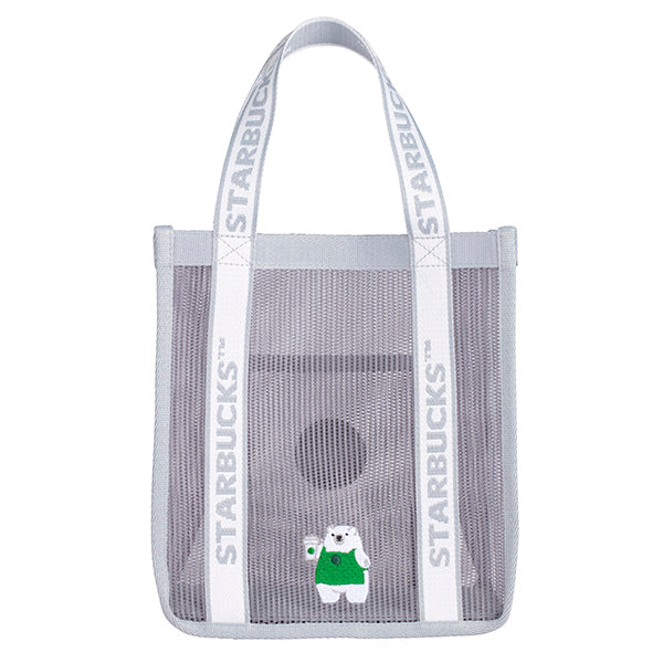 Starbucks Taiwan 2026 Summer Season1 Series Love White Bear Grid Bag
