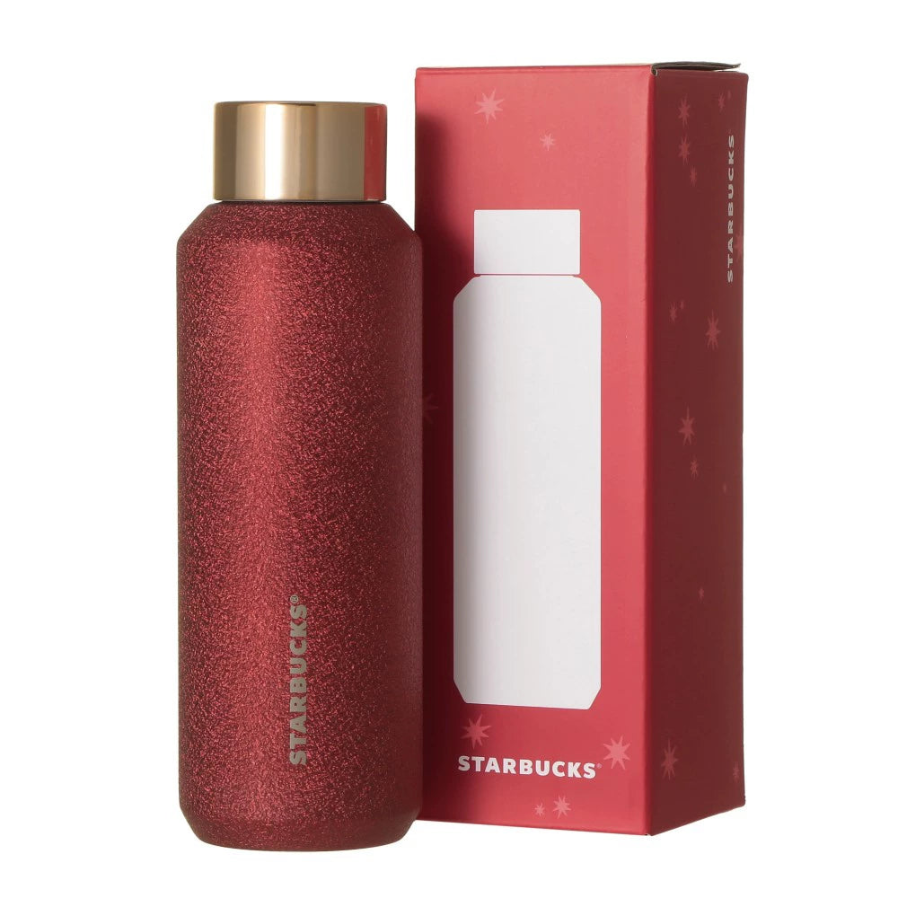 Starbucks Japan 2026 Christmas Series Glitter Pink Stainless Steel Thermal Bottle 473ml 15.99oz