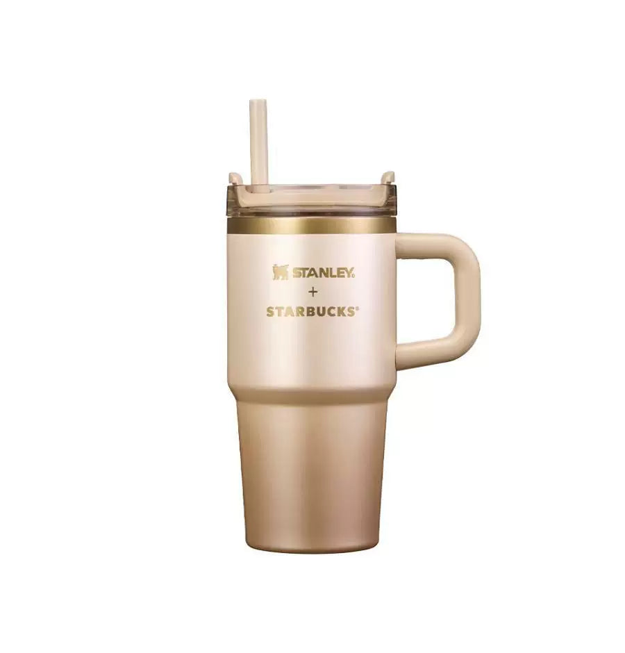 Starbucks Korea 2026 Christmas First Series Gold Stanley Stainless Steel Tumbler 591ml 19.98oz
