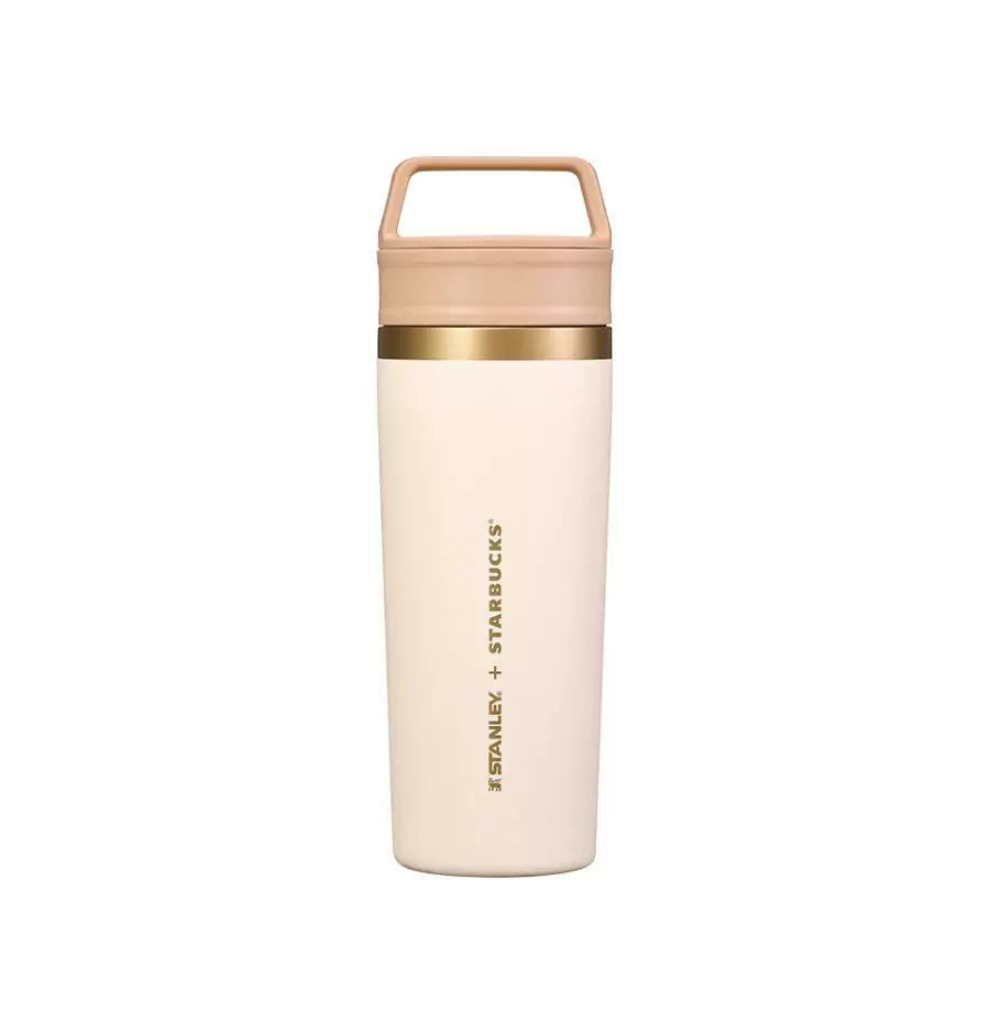 Starbucks Korea 2026 Christmas First Series Gold Stainless Steel Tumbler with Handle 471ml 15.93oz
