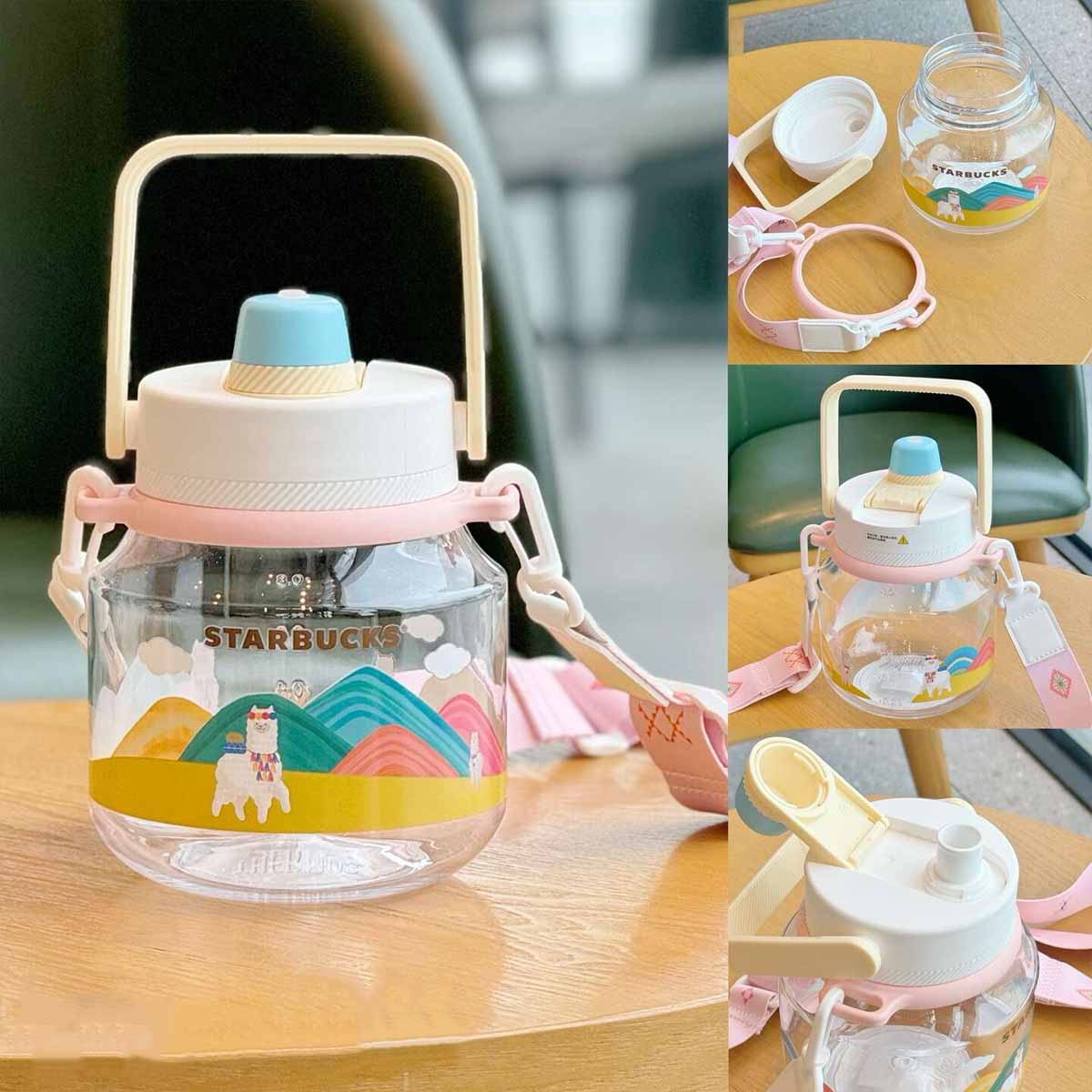 Starbucks China 2024 Alpaca series Plastic Thermos cold bottle 1200ml loveinstarbucks loveinstarbucks