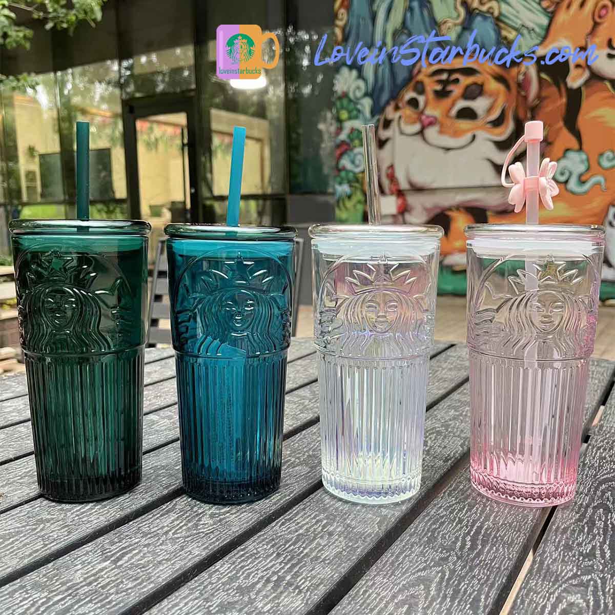 Starbucks tumbler China Dark Green / Blue Green / Unicorn / Peach pink  gradient / Sky blue gradient straw Classic