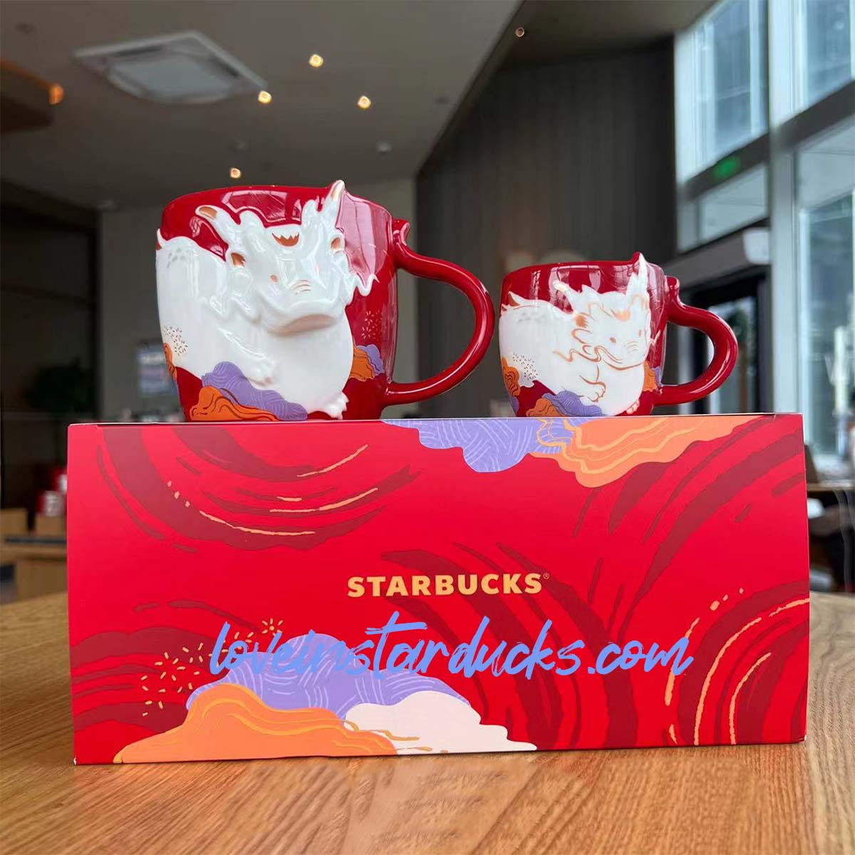 Starbucks China 2024 Dragon new year Zodiac Mug Cup Set Gift Box loveinstarbucks loveinstarbucks