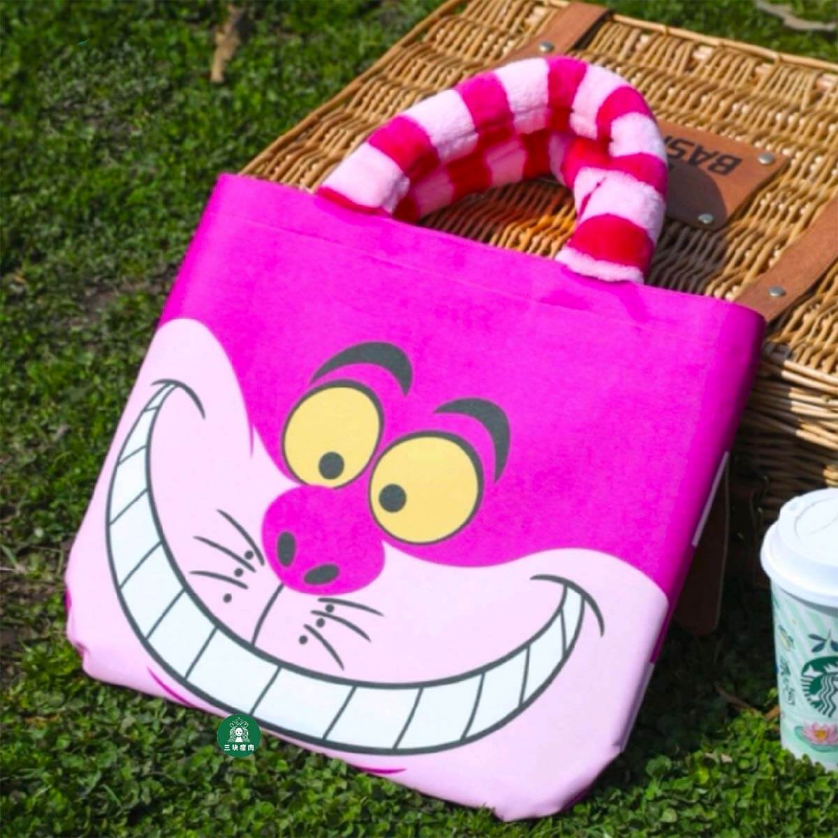 Starbucks Disney 2024 Alice series Cheshire Cat bag and picnic mat loveinstarbucks loveinstarbucks