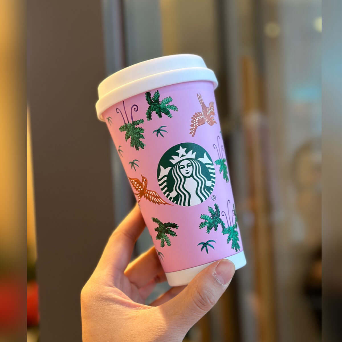 2024 spring starbucks cups Starbucks China 2024 Spring pastoral series purple stainless steel cup  370ml loveinstarbucks loveinstarbucks