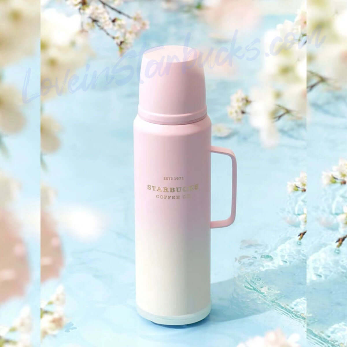 Starbucks China 2024 Sakura online Stainless steel cup 1000ml loveinstarbucks loveinstarbucks