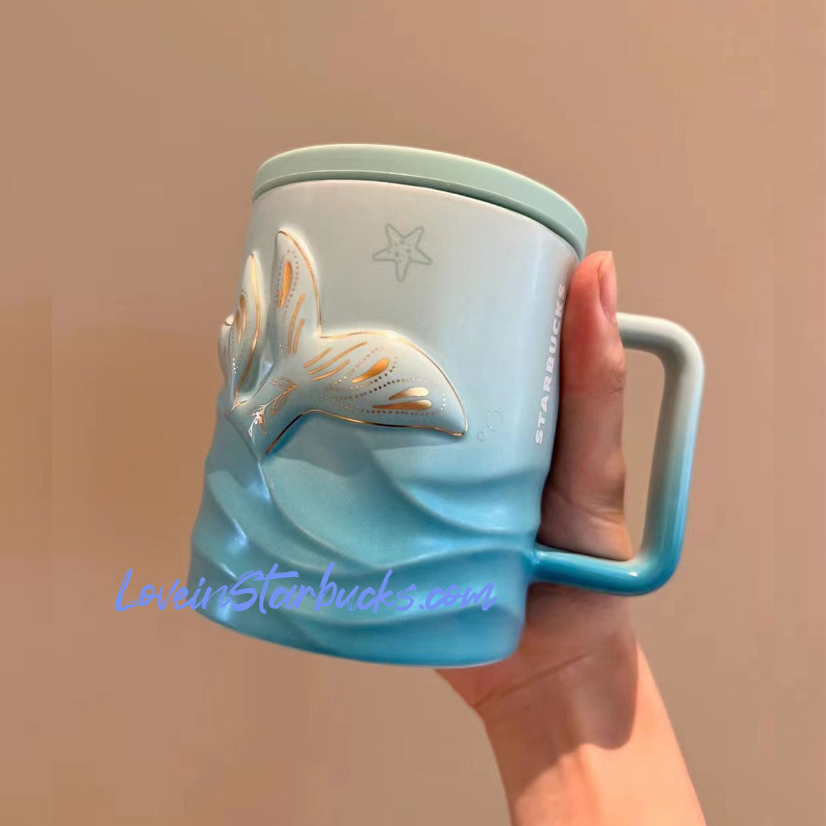 Starbucks China 2023 anniversary ocean series Double tail ceramic mug 440ml Starbucks loveinstarbucks