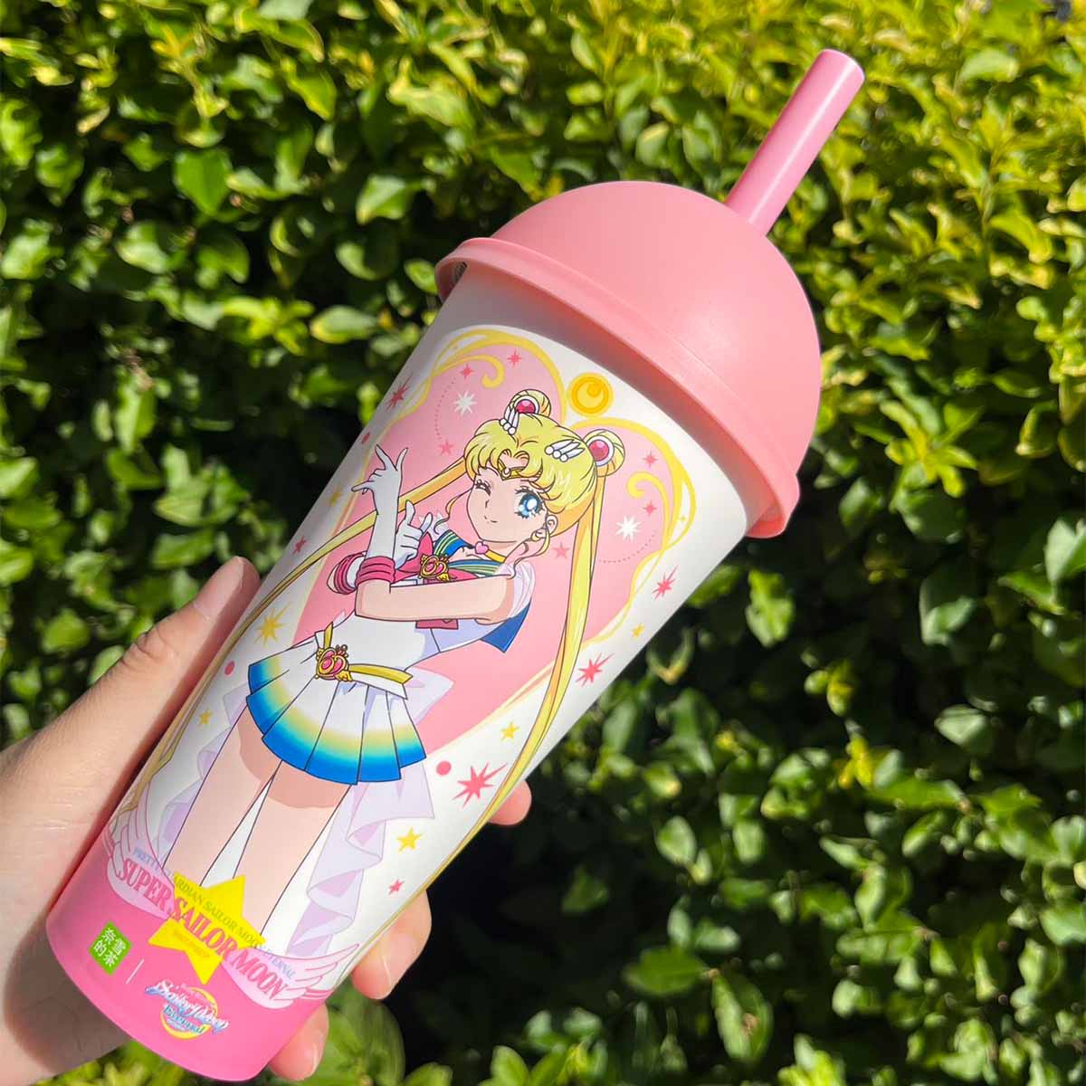 Nayuki Sailor Moon series pink plastic straw cup Nayuki loveinstarbucks