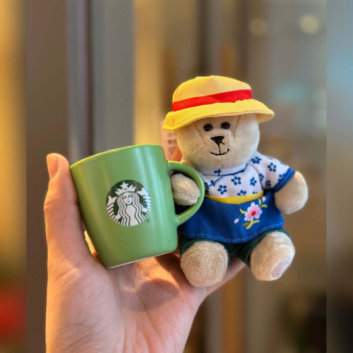 Starbucks China 2024 Spring pastoral series green mug 90ml + Bearista doll loveinstarbucks loveinstarbucks
