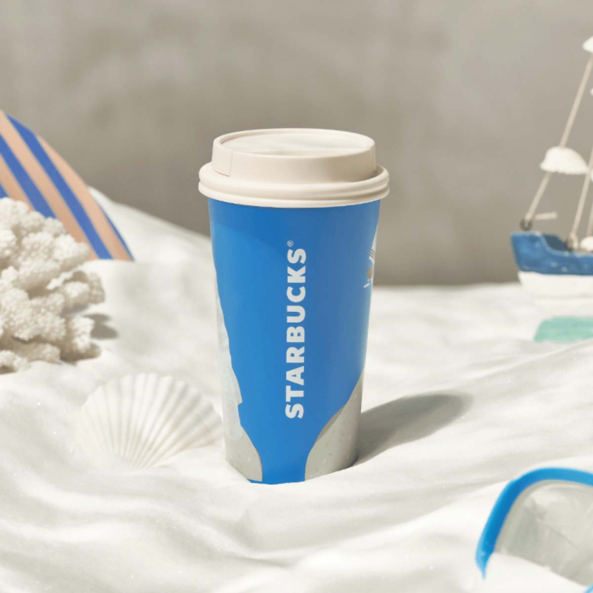 Starbucks China 2024 summer seaside online Stainless Steel Desktop Cup 430ml loveinstarbucks loveinstarbucks