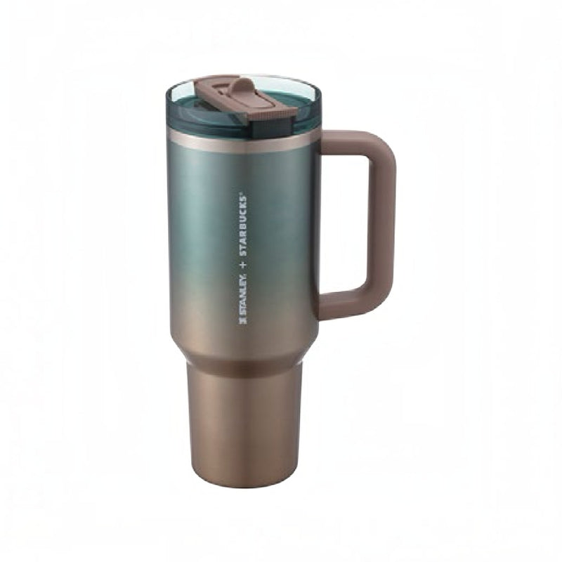 Starbucks Taiwan Autumn 2026 Series STANLEY Green 40oz Stainless Steel Straw Tumbler with Handle 1183ml