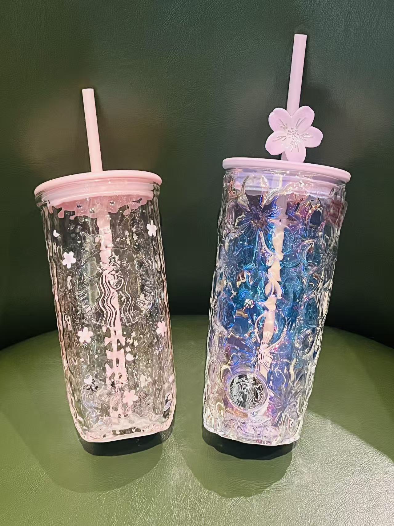 Starbucks China 2026 Spring Cherry Blossom Collection Straw Glass 575ml 20.24oz -read details