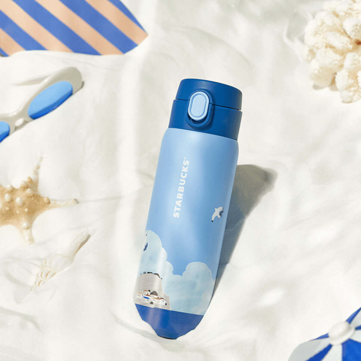 Starbucks China 2024 summer seaside online thermos cup 450ml loveinstarbucks loveinstarbucks