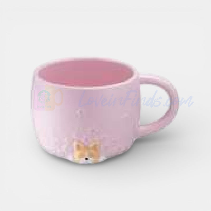 ON SALE Starbucks Asia 2026 Sakura series Corgi Mug 414ml