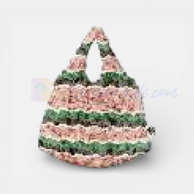 Starbucks Taiwan 2026 Sakura series striped elastic bag