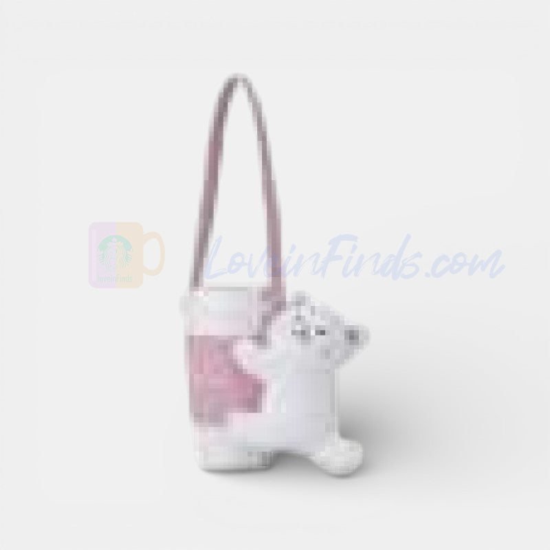 Starbucks Taiwan 2026 Sakura series white cat cup bag
