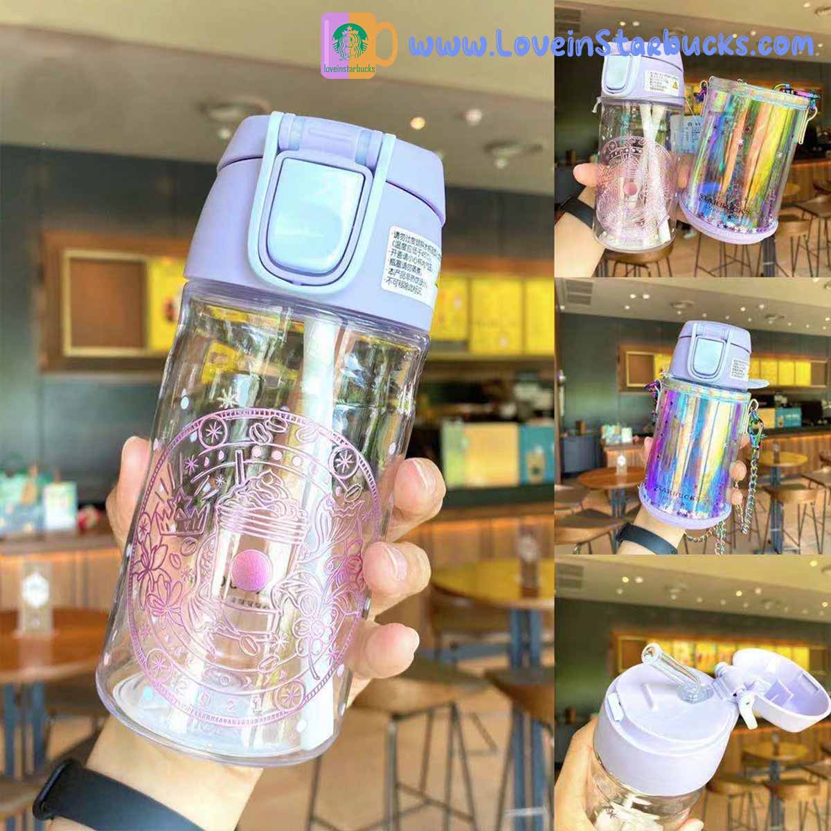 Starbucks tumblers 2021 China Dream star Thermos Straw cup 420ml Starbucks loveinstarbucks