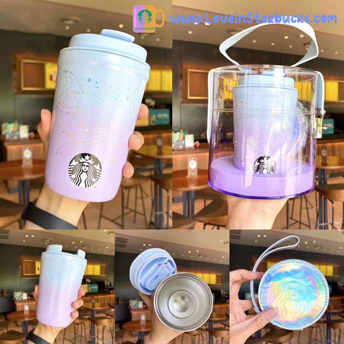 Starbucks tumblers 2021 China Dream star Colorful Star Stainless Steel Cup 355ml Starbucks loveinstarbucks