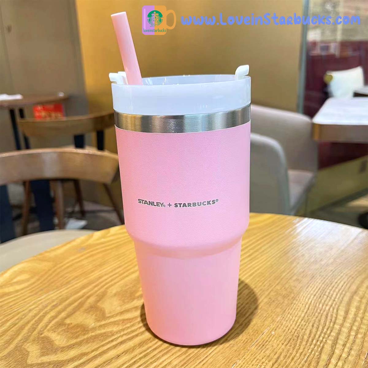 Starbucks Taiwan 2023 Valentine's Day baby pink Stanley stainless steel cup  591ml 20oz Starbucks loveinstarbucks