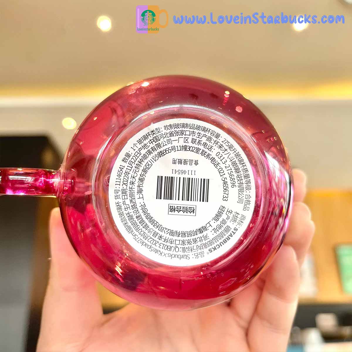 Starbucks 2023 China kate spade co-branded cat glass 275ml Starbucks loveinstarbucks