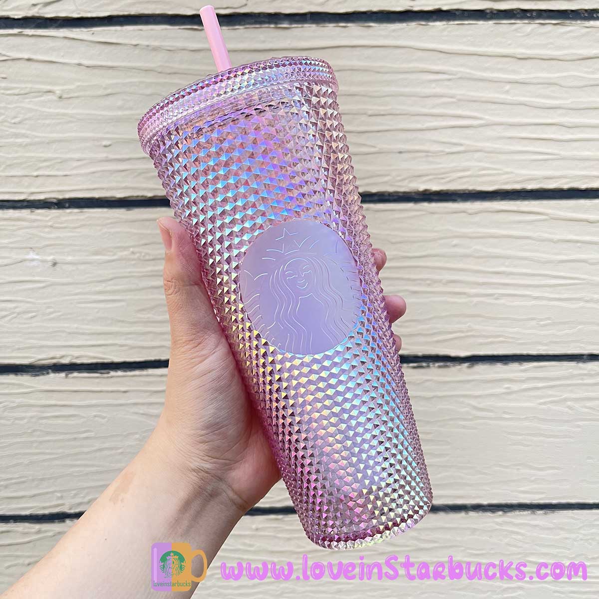 Starbucks tumbers 2020 China/Thailand Sakura Pink Studded 24oz cold cup  -first generation Starbucks loveinstarbucks