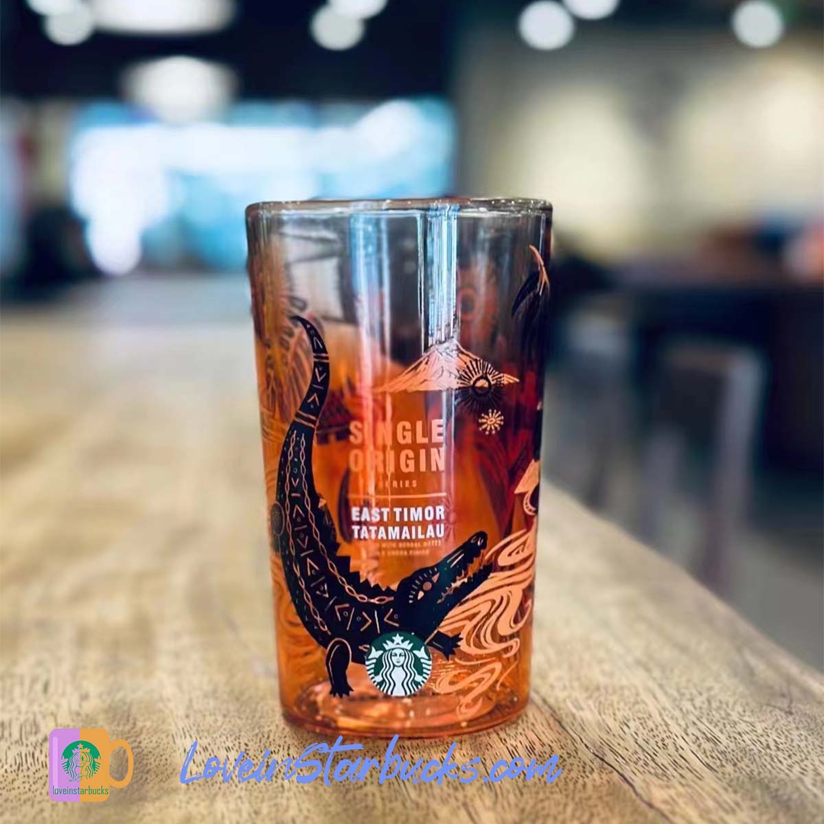 Starbucks 2023 China Coffee origins series Timor-leste Tatamai Double glass tumbler 350ml Starbucks loveinstarbucks