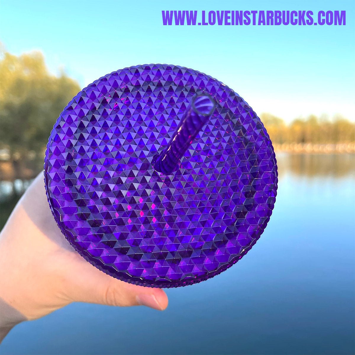 Starbucks Thailand 2022 bling purple studded straw cup 24oz Starbucks loveinstarbucks