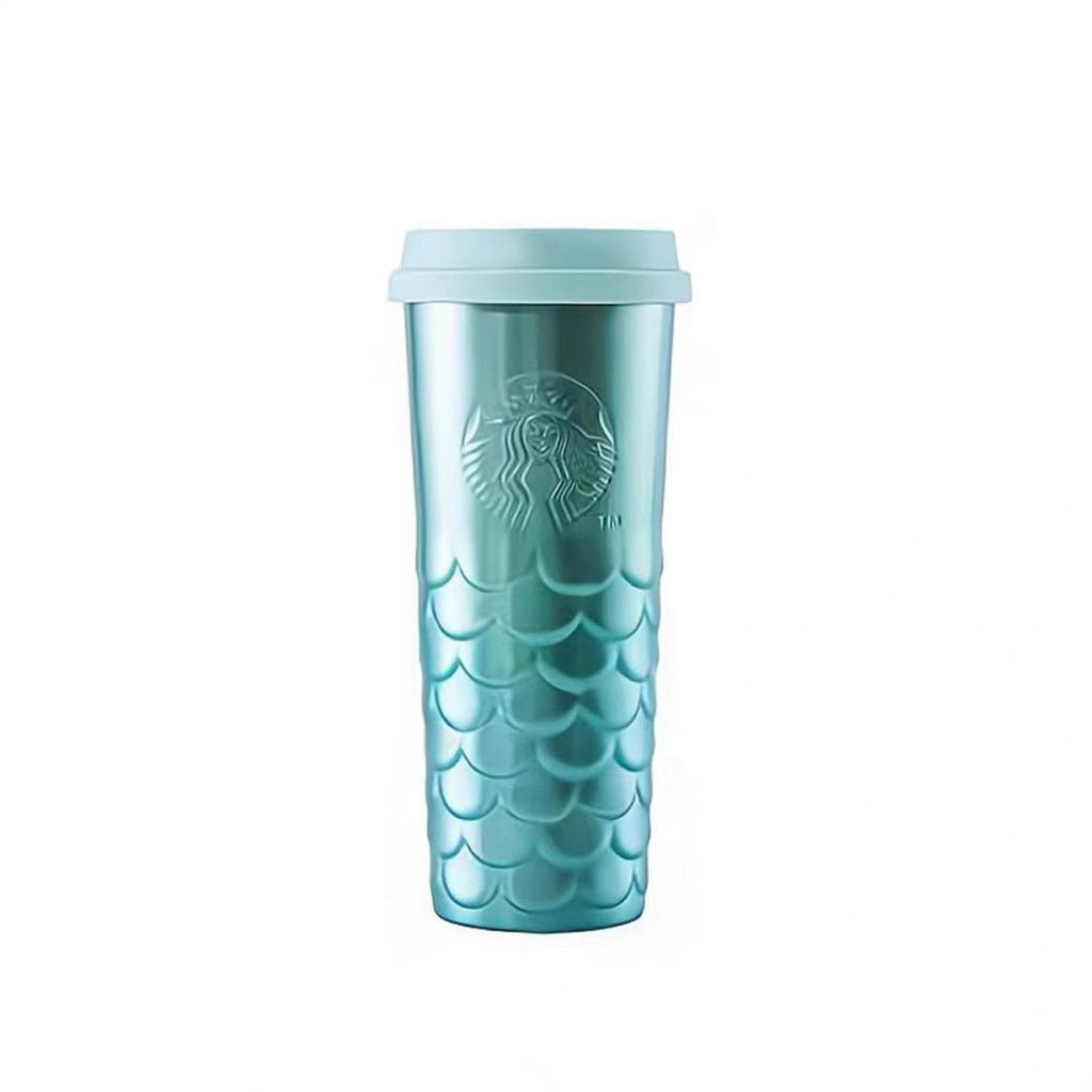 Starbucks China 2022 anniversary blue fish scales stainless steel thermos cup Starbucks loveinstarbucks