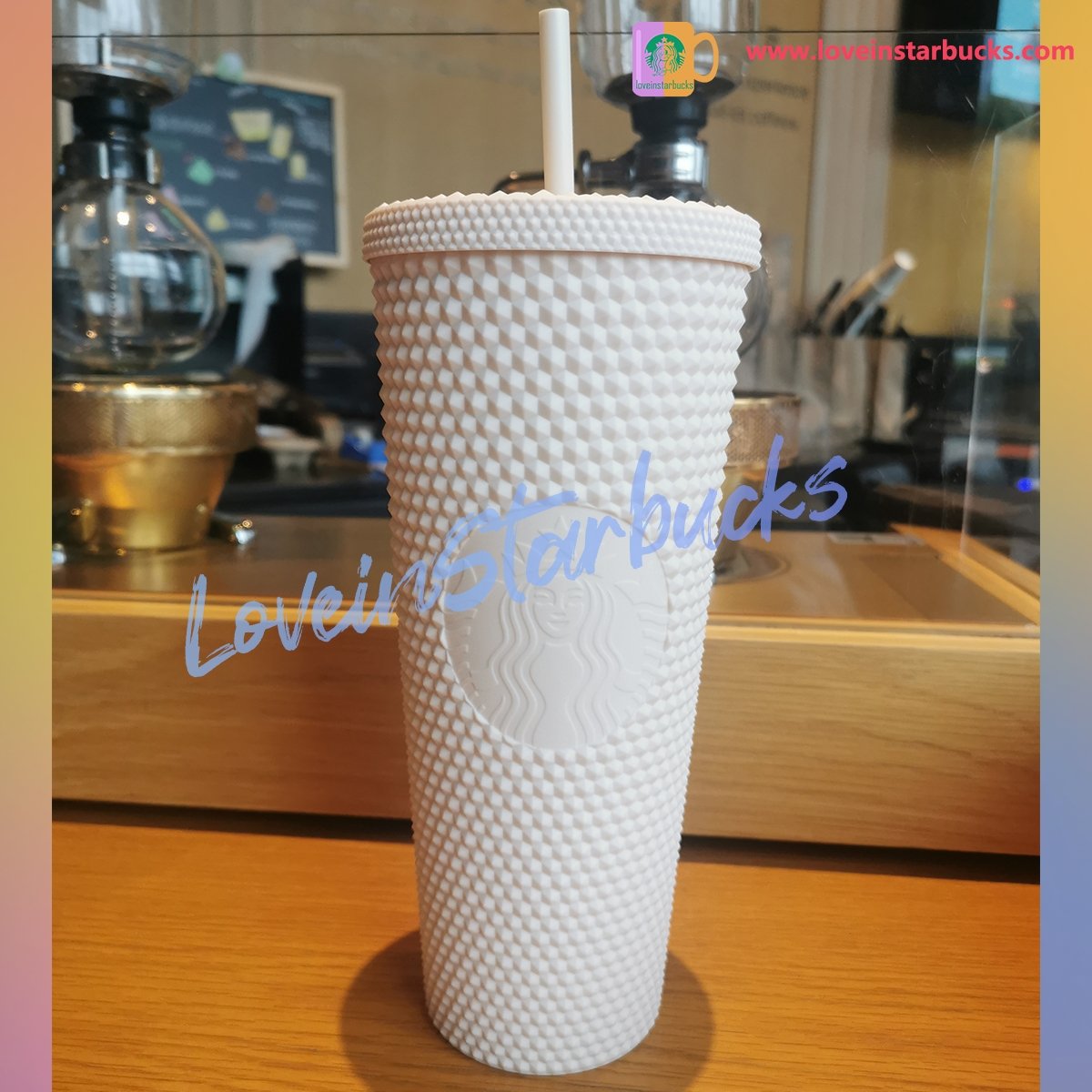 Starbucks China Marble Classic White matte 24oz studded straw cups Starbucks loveinstarbucks