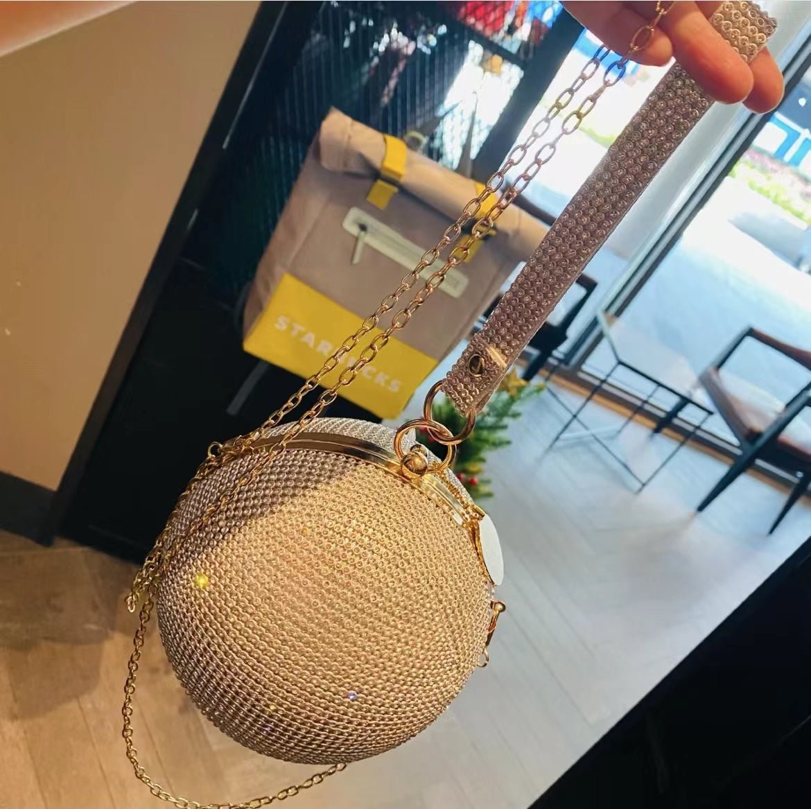 Starbucks Christmas Shining Gradient ball bag and mug Starbucks loveinstarbucks