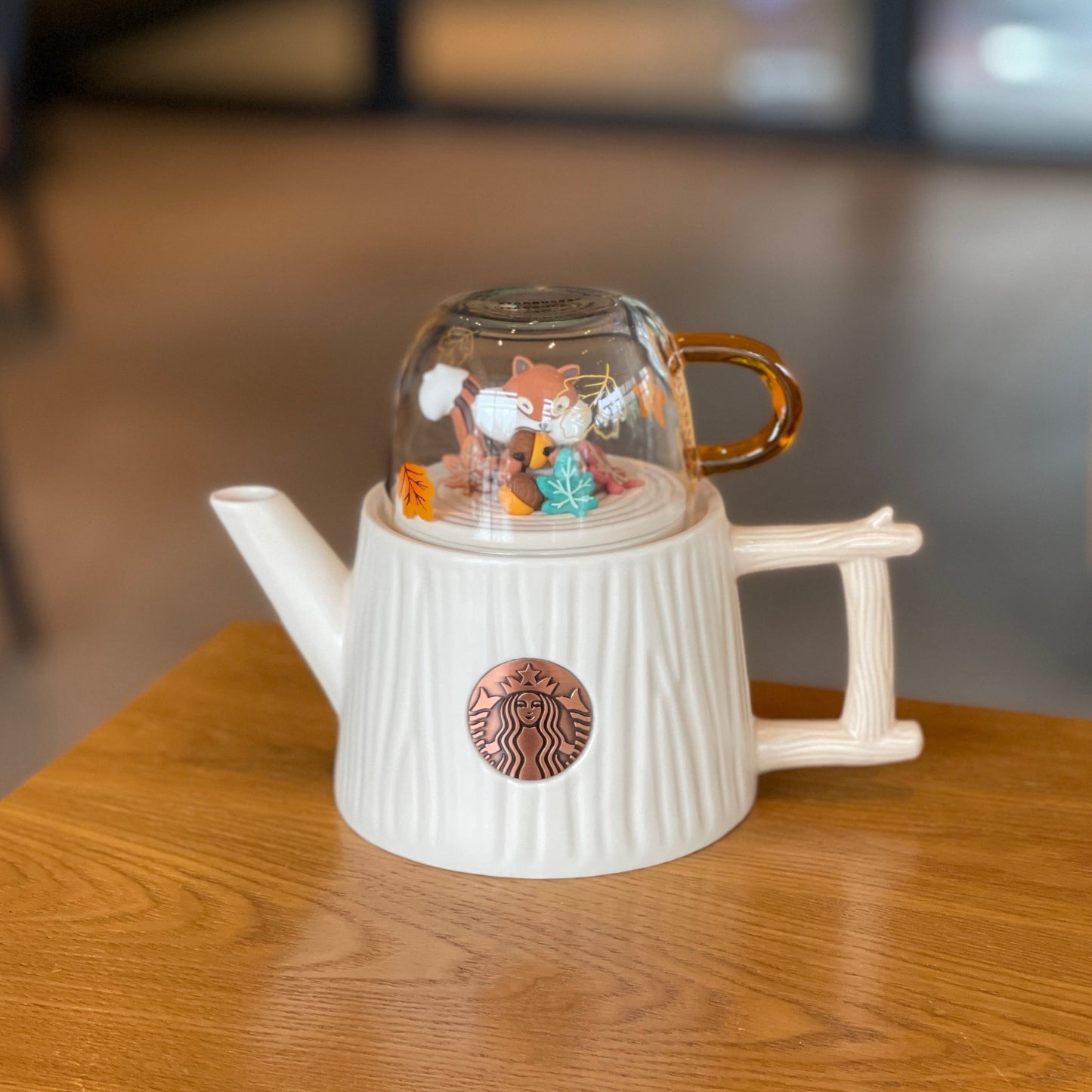Starbucks warm autumn afterglow Squirrel Teapot Starbucks loveinstarbucks