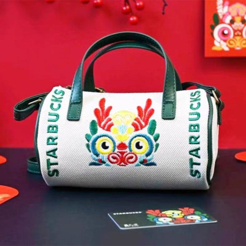 Starbucks China 2024 dragon new year Crossbody bag handbag mobile phone storage bag and hand pillow loveinstarbucks loveinstarbucks