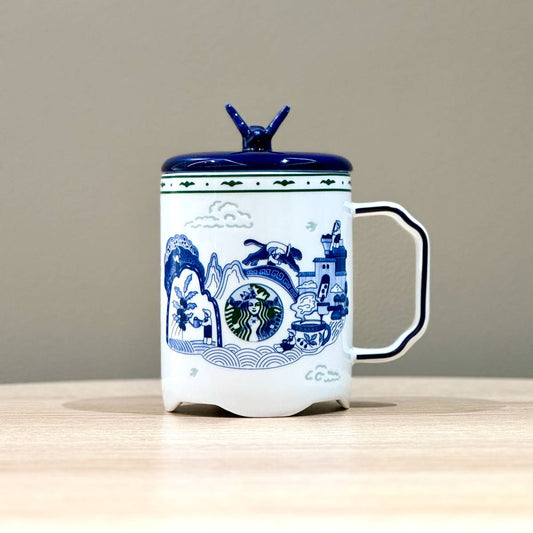 Starbucks China 2024 25th Anniversary Blue and White Porcelain Luminous ceramic mug 440ml Starbucks loveinstarbucks