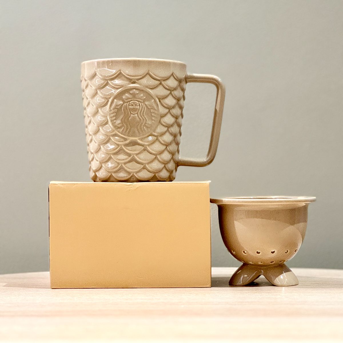 Starbucks China 2024 25th Anniversary Autumn Fish scale mug 400ml with tea strainer loveinstarbucks loveinstarbucks