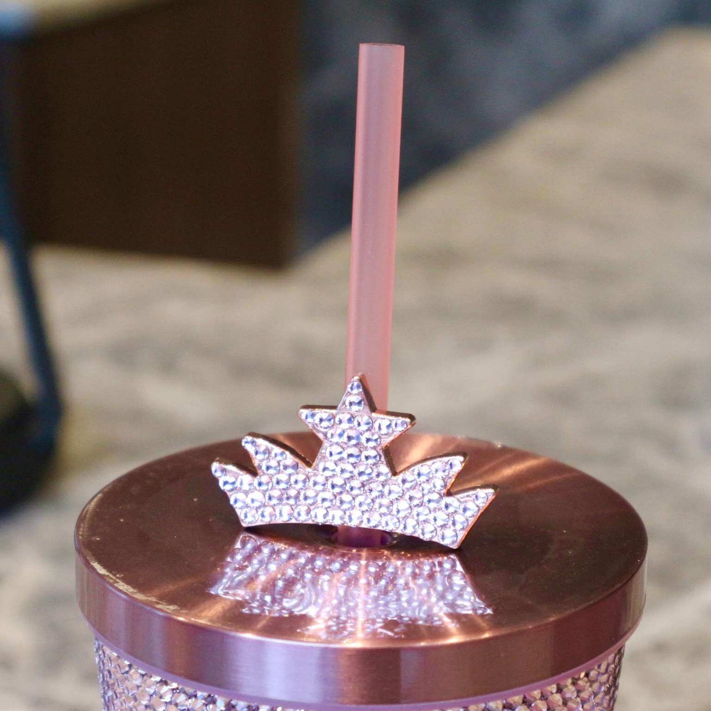 Starbucks China 2024 spring walk series pink Sakura crown rhinestones stainless steel cup Starbucks loveinstarbucks