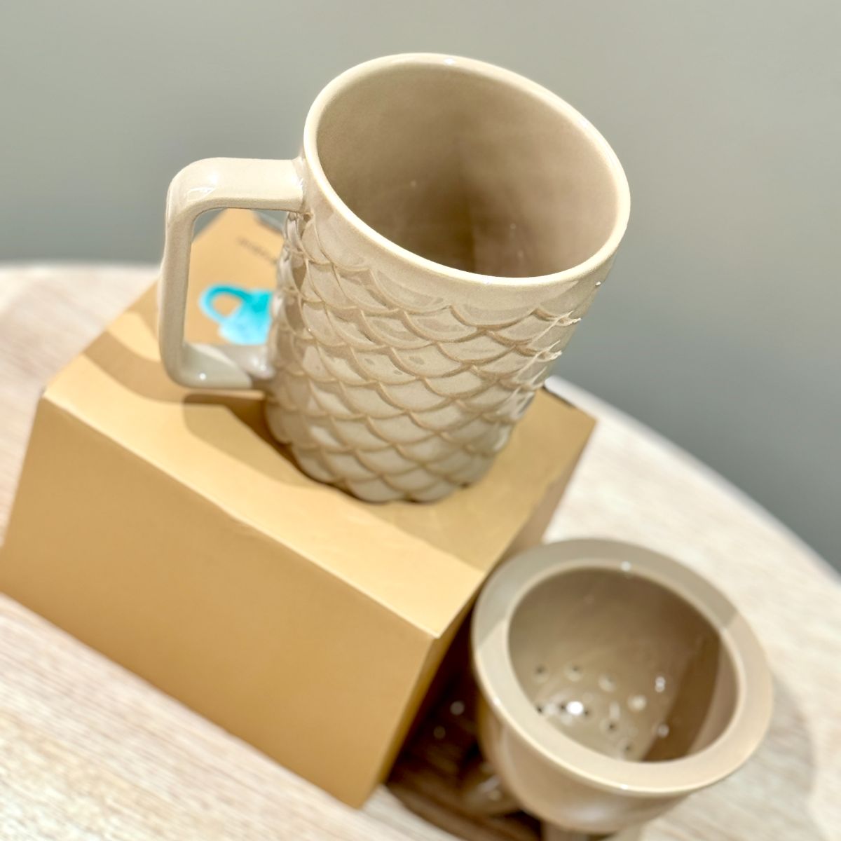 Starbucks China 2024 25th Anniversary Autumn Fish scale mug 400ml with tea strainer loveinstarbucks loveinstarbucks