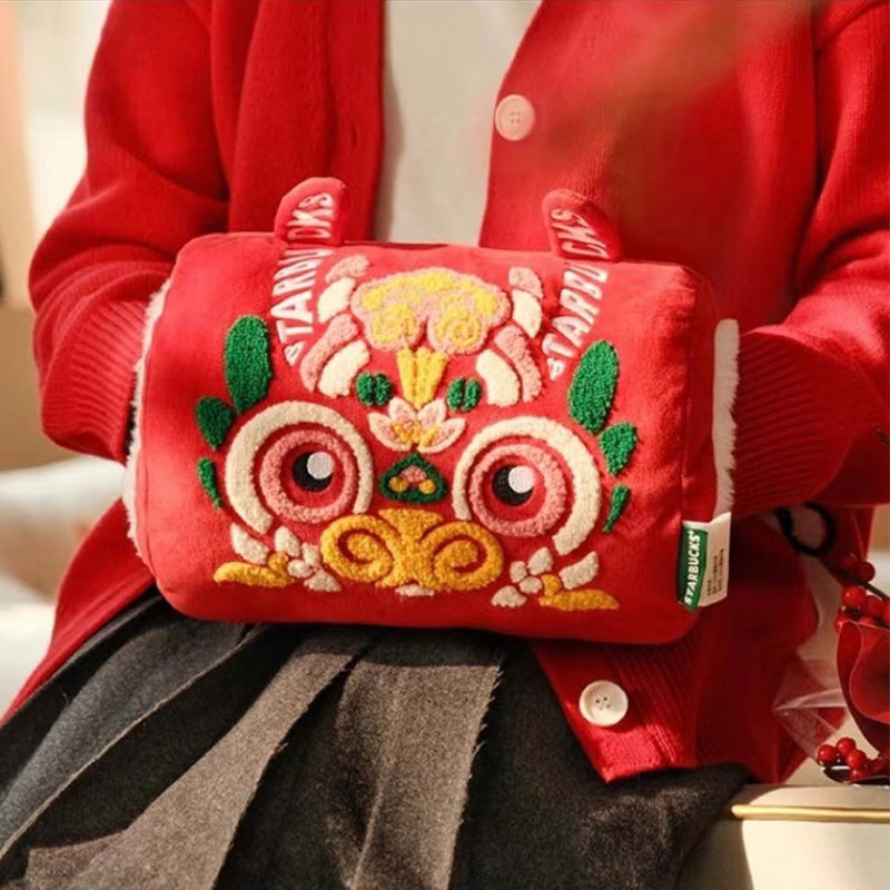 Starbucks China 2024 dragon new year Crossbody bag handbag mobile phone storage bag and hand pillow loveinstarbucks loveinstarbucks