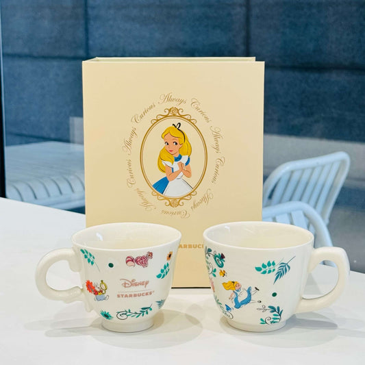 Starbucks Disney 2024 Alice series two mugs set giftbox 200ml & 260ml loveinstarbucks loveinstarbucks