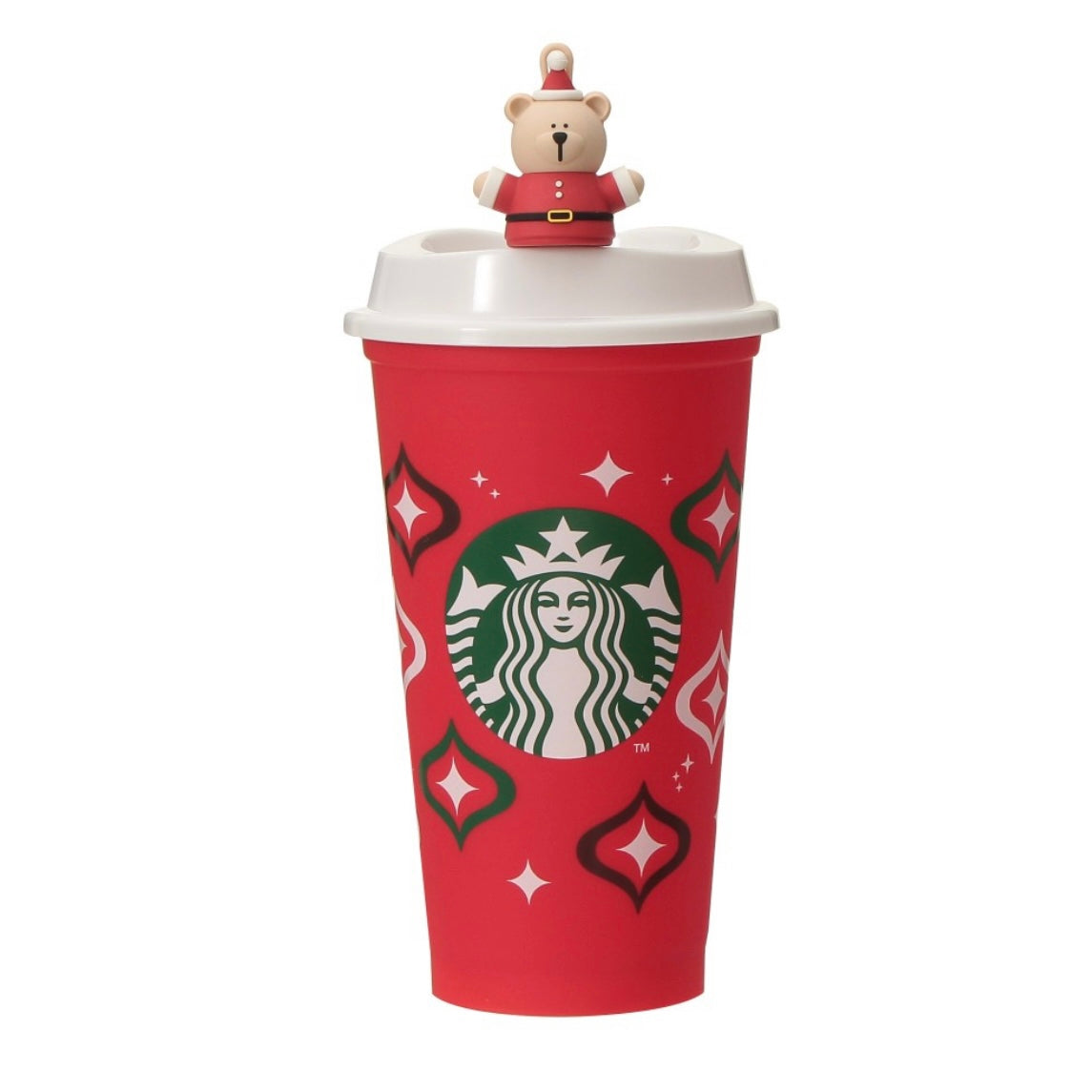 Starbucks 2023 Japan Christmas 1st wave reusable plastic cup with topper 16oz Starbucks loveinstarbucks